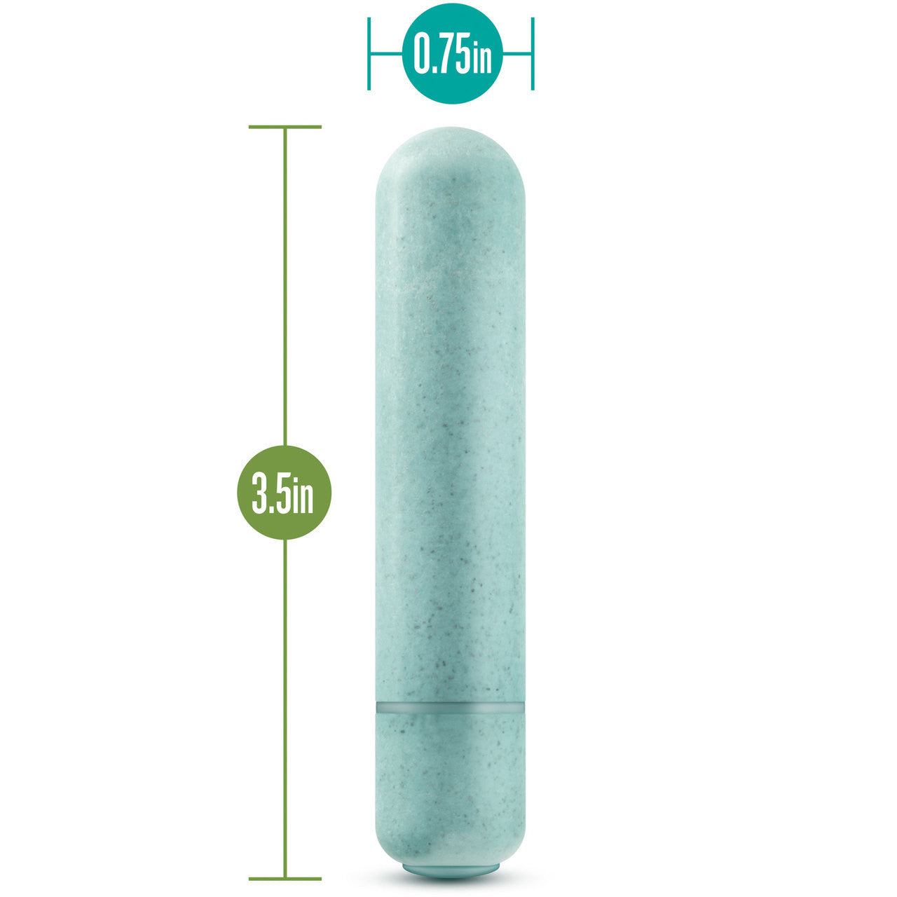 Gaia Eco Bullet Biodegradable & Recyclable Mini Vibrator By Blush Novelties - Aqua