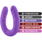 Ruse 18 inch Silicone Slim Double Dong by Blush Novelties - Purple