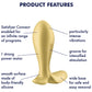 Satisfyer Intensity Plug Rechargeable Vibrating App Enabled Butt Plug - Gold