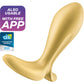 Satisfyer Intensity Plug Rechargeable Vibrating App Enabled Butt Plug - Gold