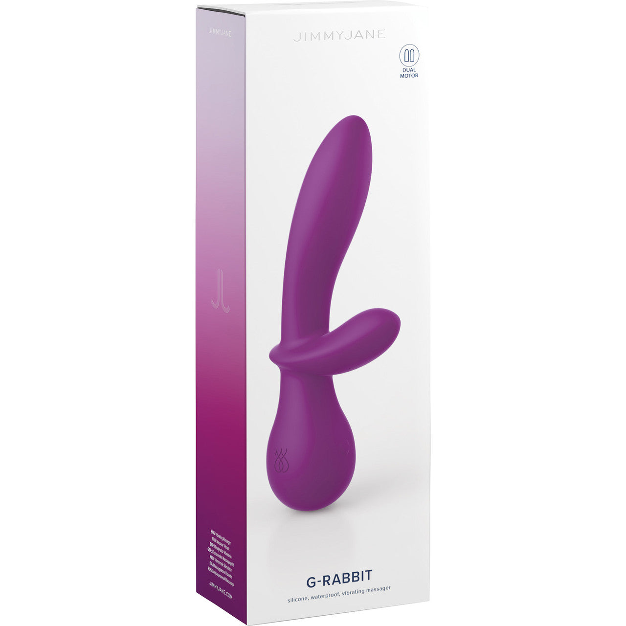 JimmyJane G-Rabbit Flexible Rechargeable Silicone Rabbit Vibrator - Purple