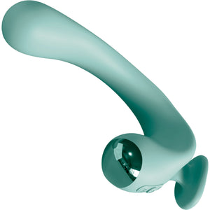 JimmyJane Reflexx Rabbit 2 Flexible Warming Rechargeable Silicone Dual Stimulation Vibrator - Teal