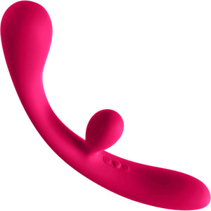 JimmyJane Reflexx Rabbit 3 Flexible Warming Rechargeable Silicone Dual Stimulation Vibrator - Fuchsia