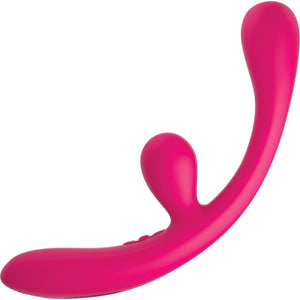 JimmyJane Reflexx Rabbit 3 Flexible Warming Rechargeable Silicone Dual Stimulation Vibrator - Fuchsia