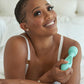 JimmyJane Canna Rechargeable Silicone Vibrating Wand Massager With 3 Attachments - Teal