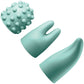 JimmyJane Canna Rechargeable Silicone Vibrating Wand Massager With 3 Attachments - Teal