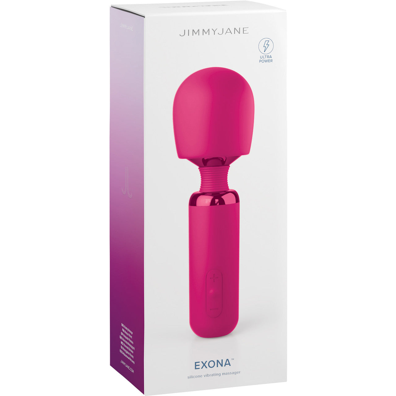 JimmyJane Exona Flexible Rechargeable Silicone Vibrating Wand - Pink