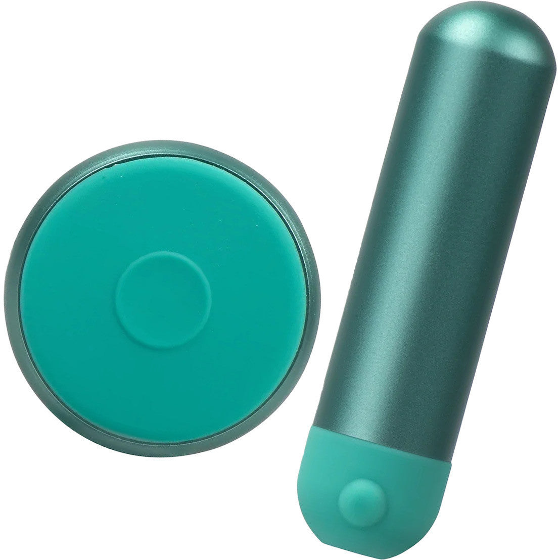 JimmyJane Mini Chroma Rechargeable Aluminum Waterproof Bullet Vibrator With Remote - Teal