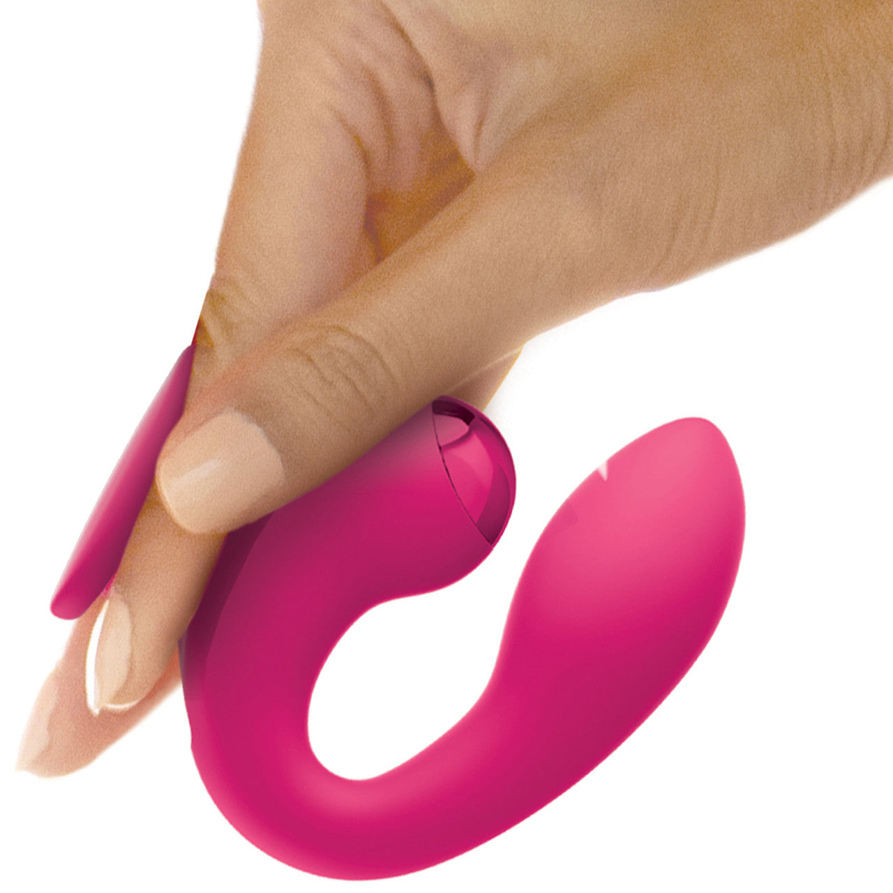 JimmyJane Dual Gripp Waterproof Rechargeable Silicone Dual Stimulation Vibrator - Pink