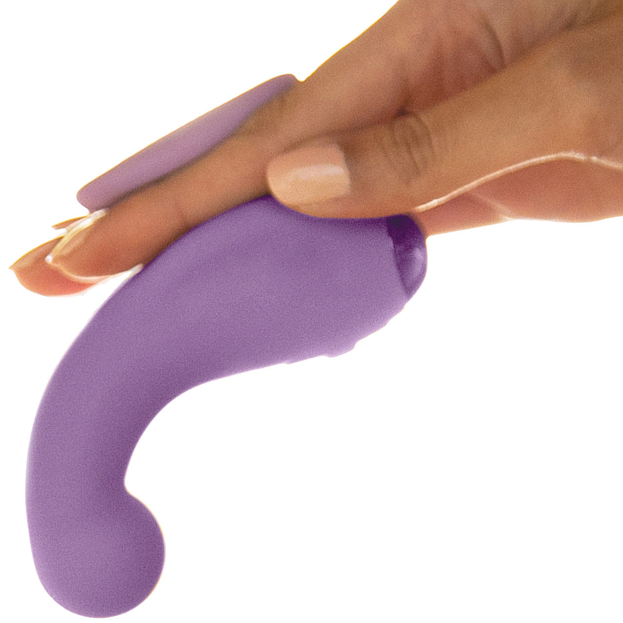 JimmyJane Curved Gripp Waterproof Rechargeable Silicone Vibrator - Purple