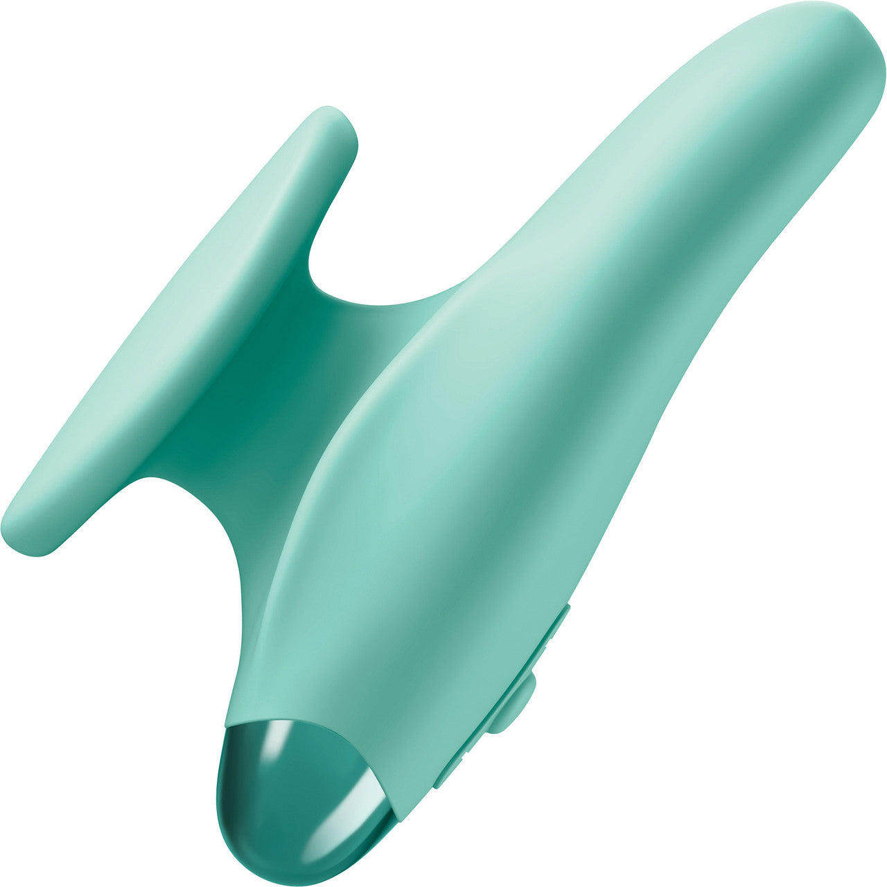 JimmyJane Form 2 Gripp Waterproof Rechargeable Silicone Clitoral Vibrator With Finger Grip - Teal