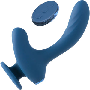 JimmyJane Solis Kyrios Rechargeable Waterproof Silicone Prostate Massager With Remote - Blue