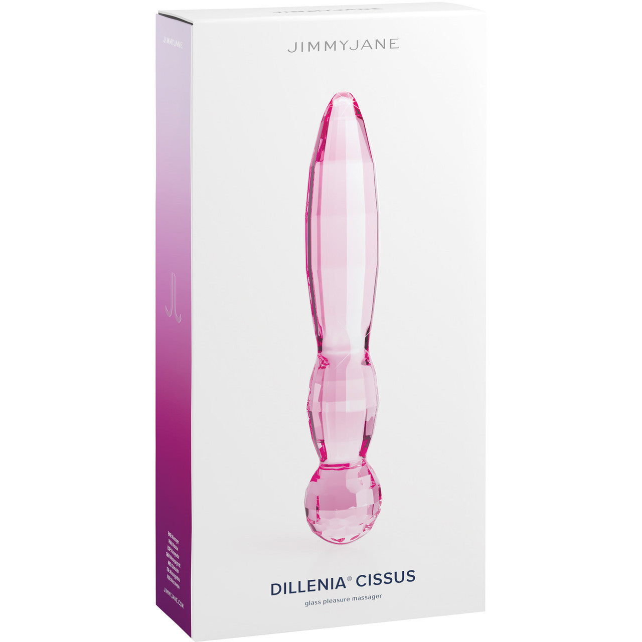 JimmyJane Dillenia Cissus 7.7" Glass Dildo - Pink