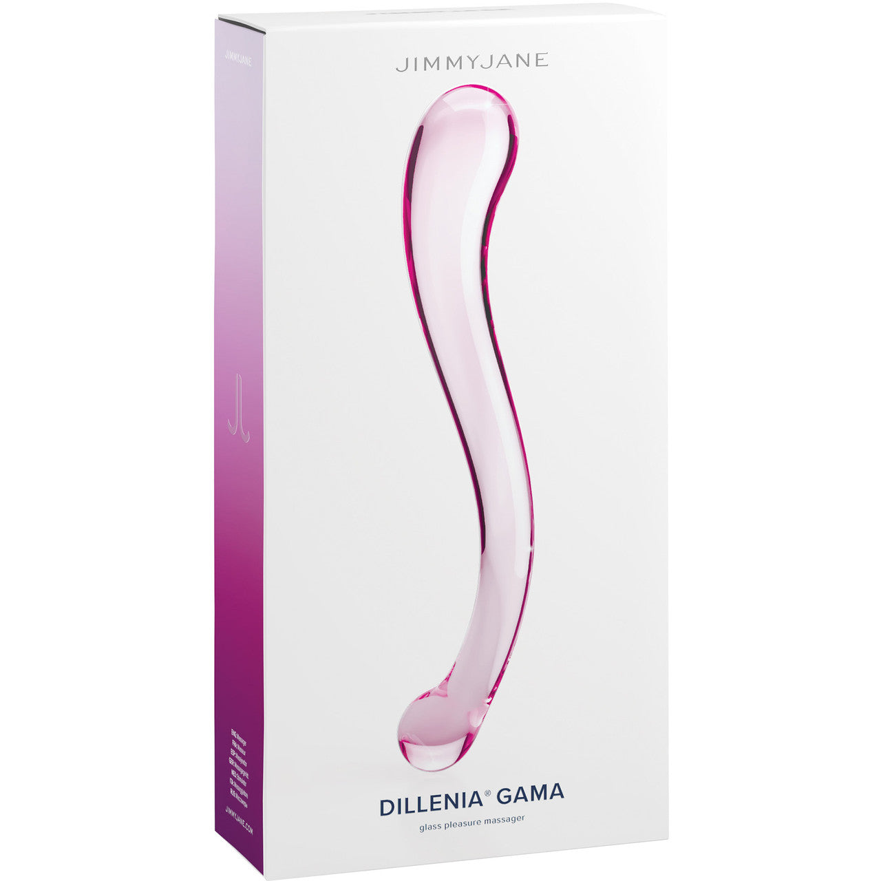 JimmyJane Dillenia Gama 9.7" Glass G-Spot Dildo - Pink