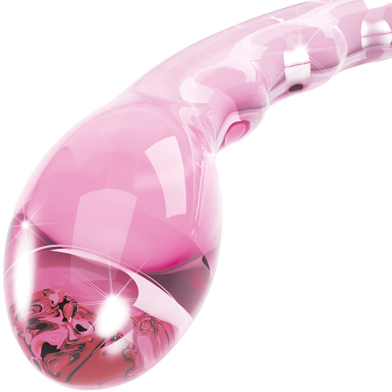 JimmyJane Dillenia Elara 7.8" Glass G-Spot Dildo - Pink