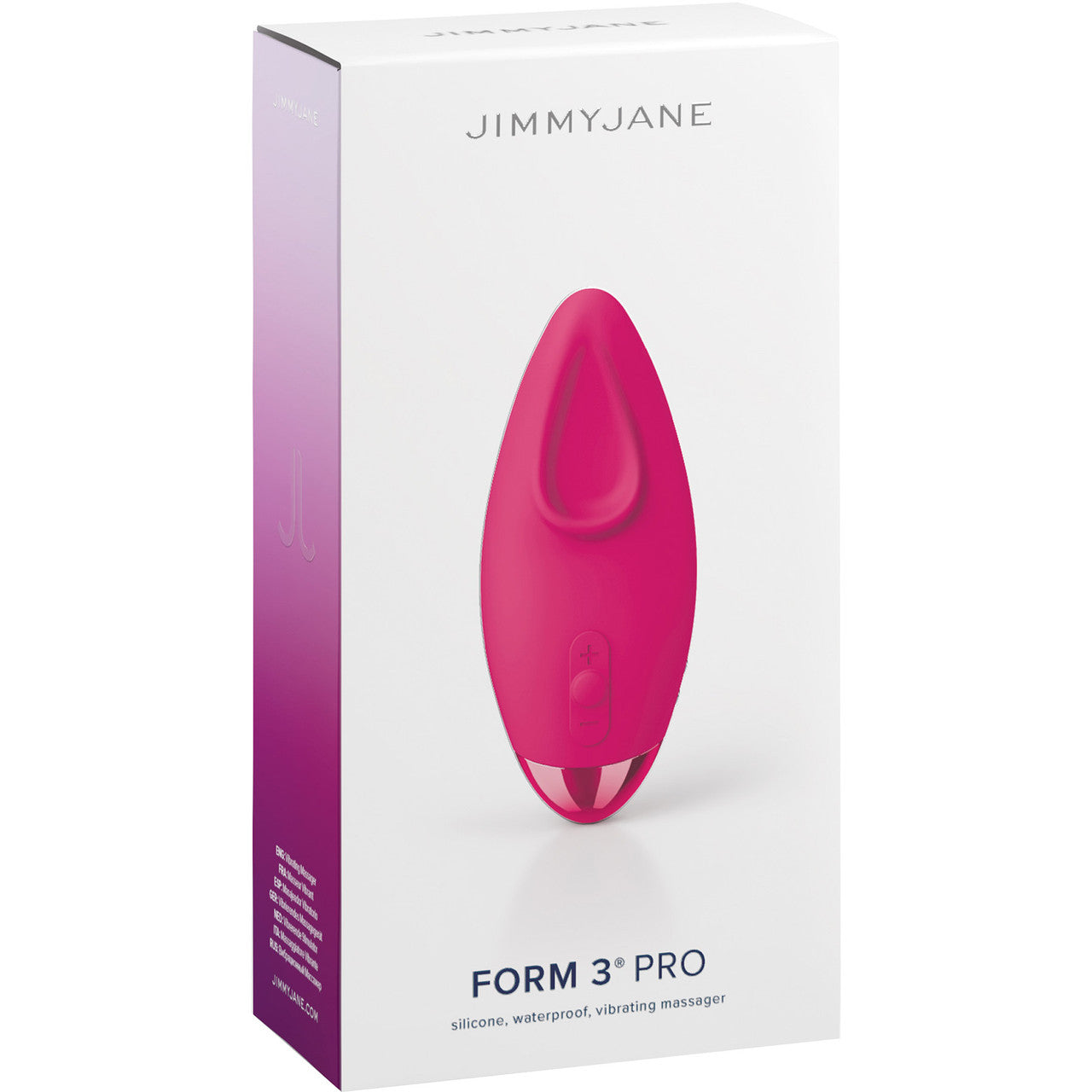 JimmyJane Form 3 Pro Rechargeable Lay-On Silicone Clitoral Vibrator - Pink