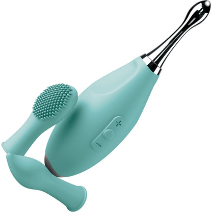 JimmyJane Focus Pro Rechargeable Sonic Clitoral Vibrator With Attachments - Teal