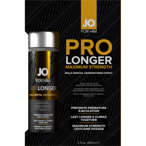 JO Prolonger Maximum Strength Penis Desensitizing Spray With Lidocaine 2 oz