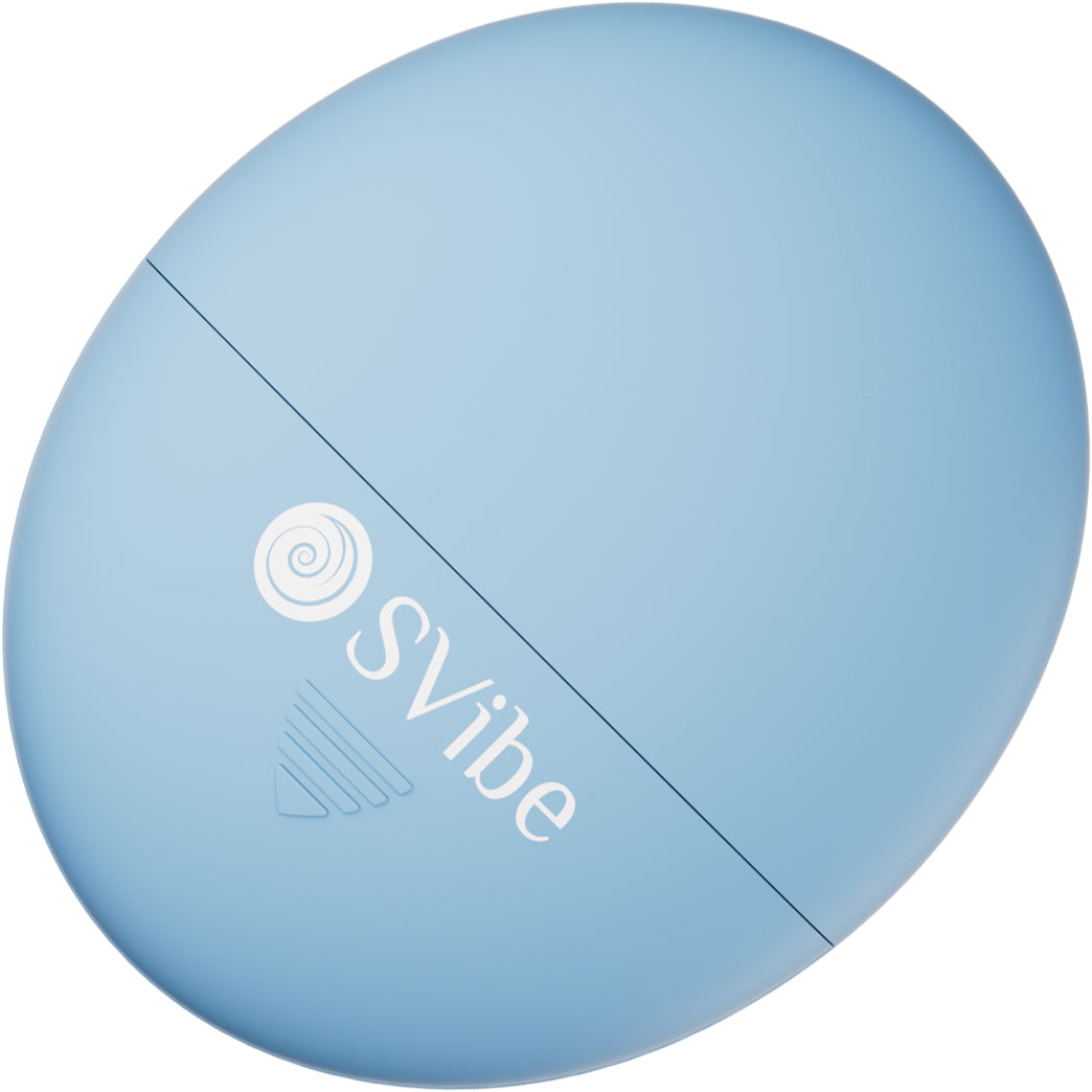 SVibe Snail Jovi Arc Couples Ring Silicone Vibrating Cock Ring With Remote - Blue Haze