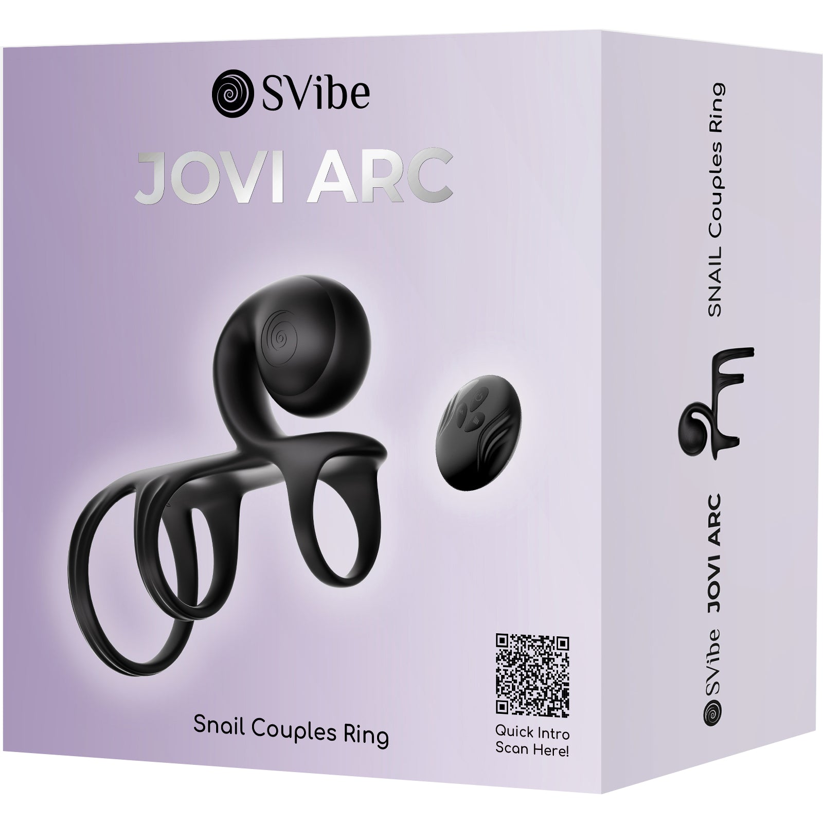 SVibe Snail Jovi Arc Couples Ring Silicone Vibrating Cock Ring With Remote - Nior Haze