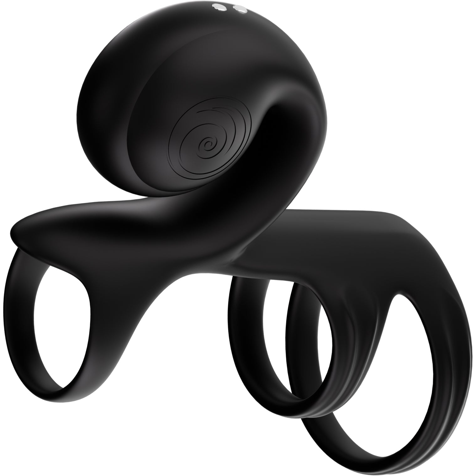 SVibe Snail Jovi Arc Couples Ring Silicone Vibrating Cock Ring With Remote - Nior Haze