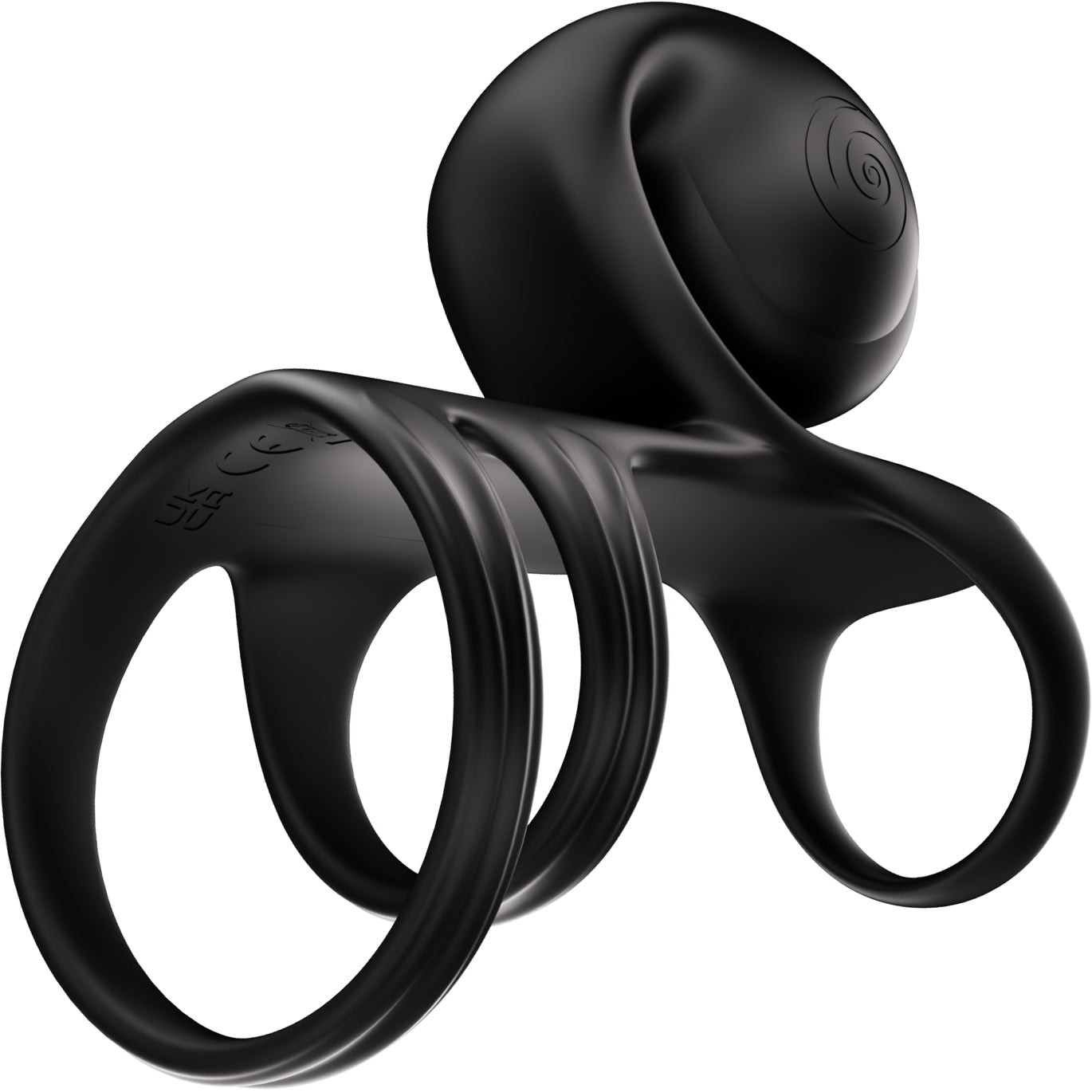 SVibe Snail Jovi Arc Couples Ring Silicone Vibrating Cock Ring With Remote - Nior Haze