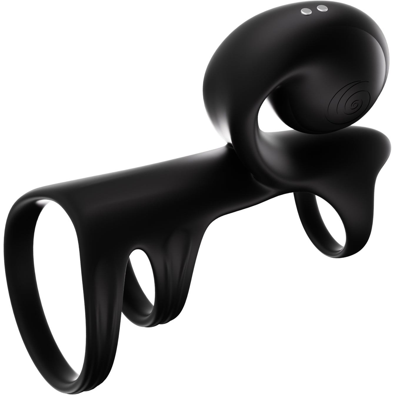 SVibe Snail Jovi Arc Couples Ring Silicone Vibrating Cock Ring With Remote - Nior Haze