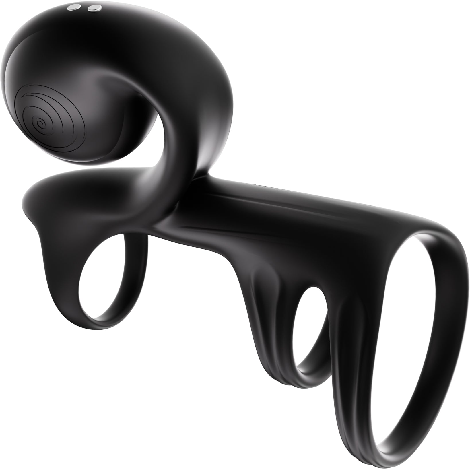 SVibe Snail Jovi Arc Couples Ring Silicone Vibrating Cock Ring With Remote - Nior Haze