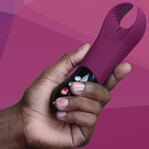 Fun Factory JEWELS MANTA Vibrating Penis Stroker & Couples Penis Toy - Garnet