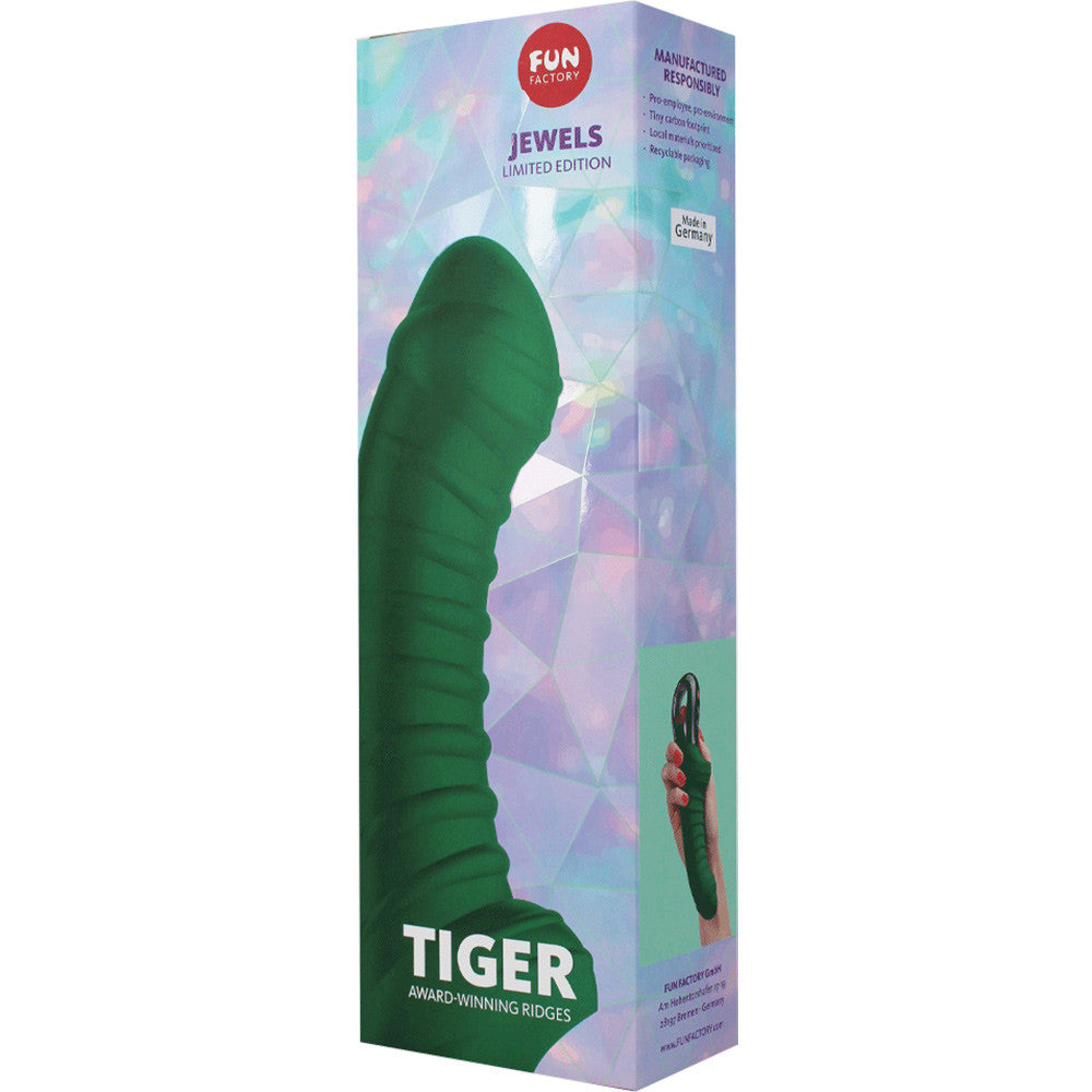 Fun Factory JEWELS TIGER Silicone Waterproof Rechargeable G-Spot Vibrator - Emerald