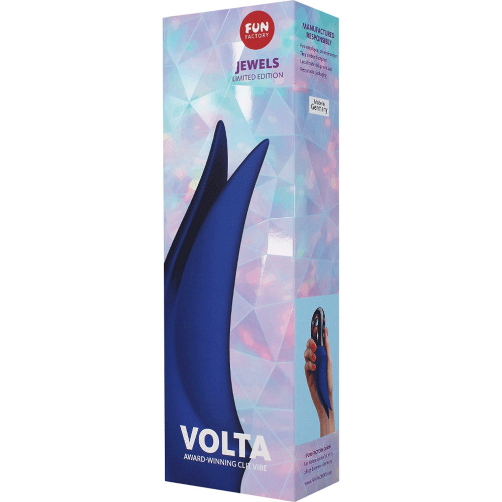 Fun Factory JEWELS VOLTA Rechargeable Waterproof External Vibrator - Sapphire