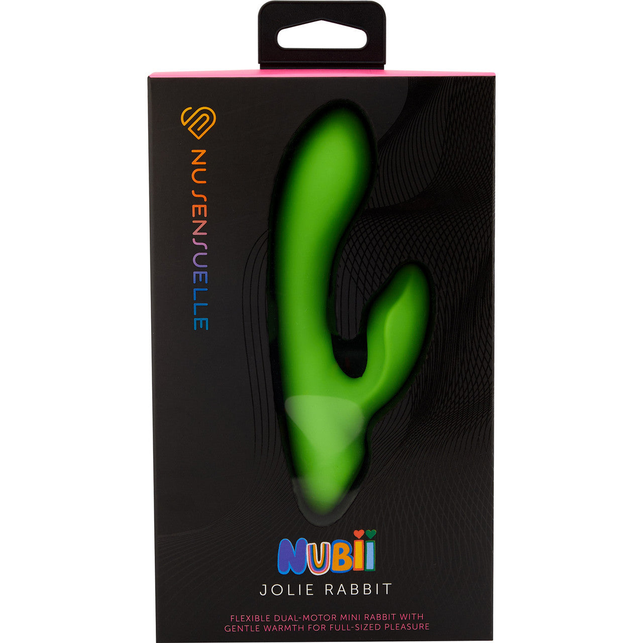 Nubii Jolie Rabbit Rechargeable Warming Mini Dual Stimulation Vibrator By Nu Sensuelle - Lime Green