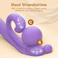 Tracy's Dog Junibell Rechargeable Waterproof Silicone Flexible Dual Stimulation Vibrator - Purple