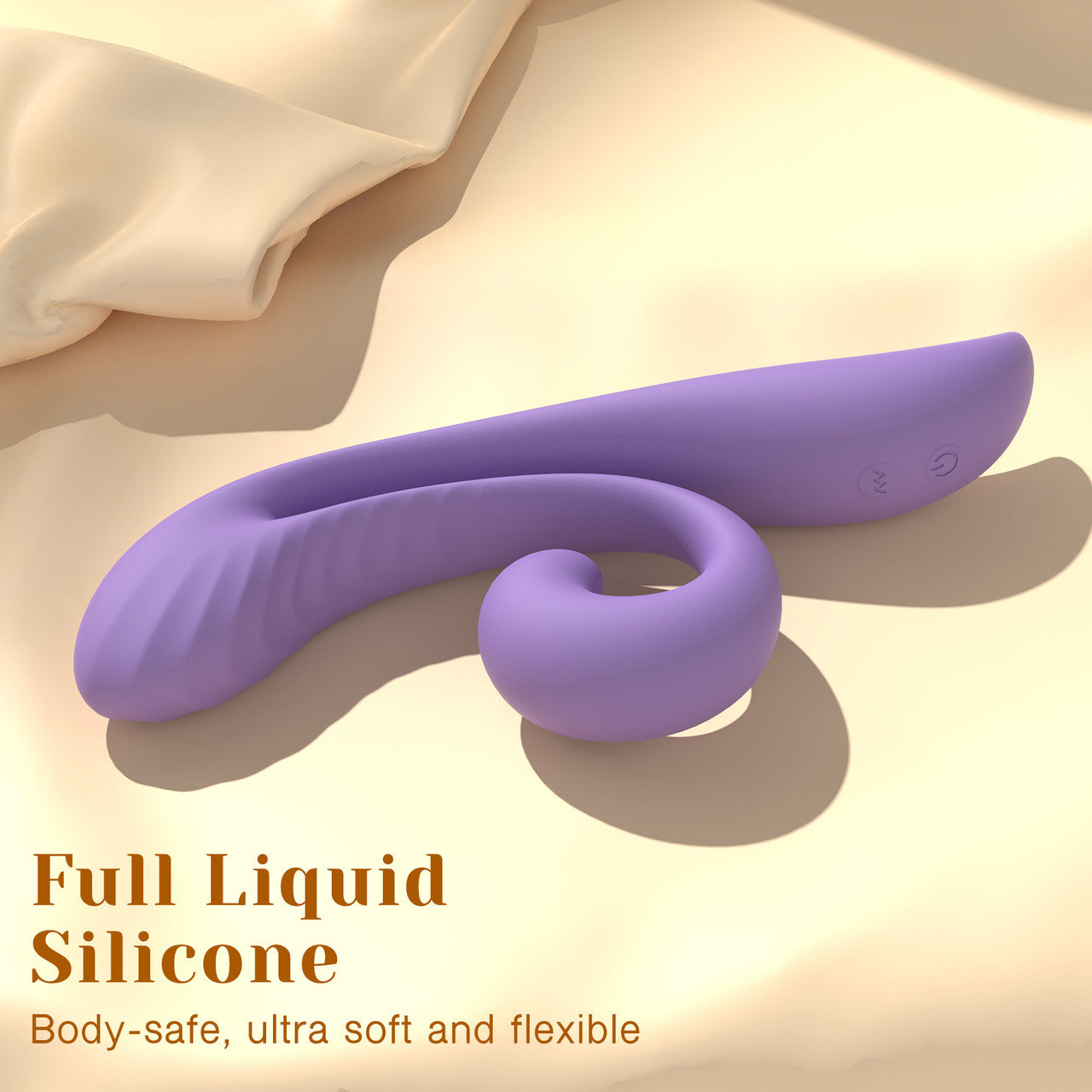 Tracy's Dog Junibell Rechargeable Waterproof Silicone Flexible Dual Stimulation Vibrator - Purple