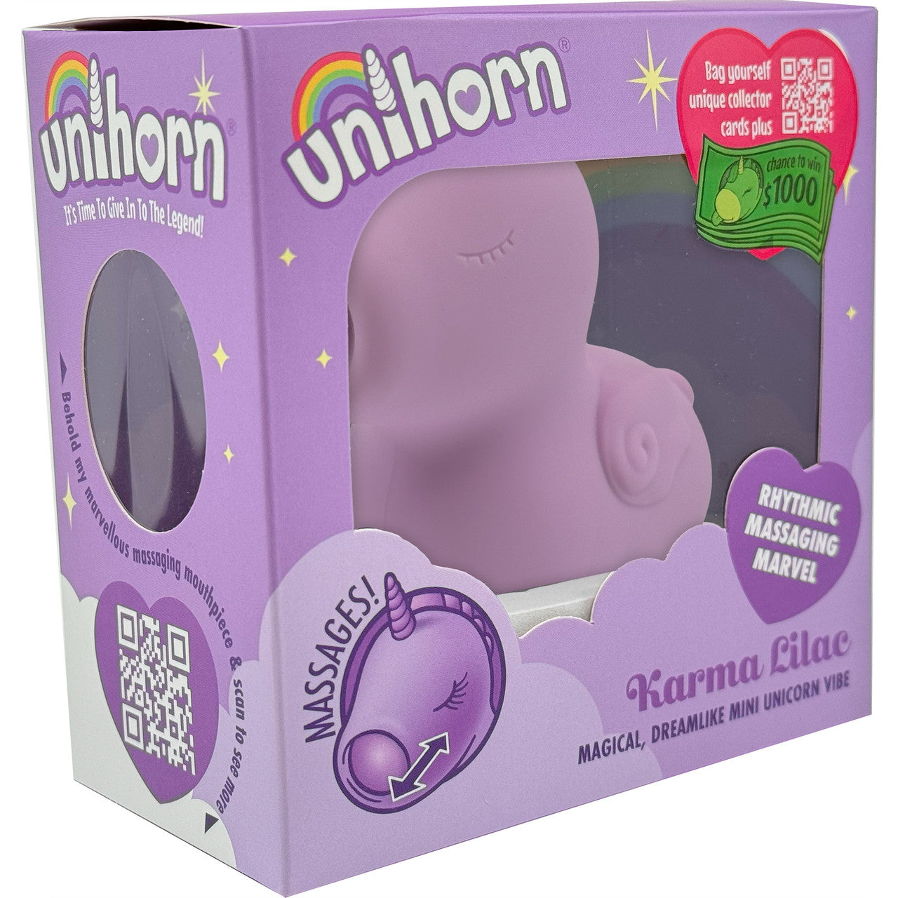 Unihorn Karma Lilac Massaging Silicone Clitoral Vibrator - Purple