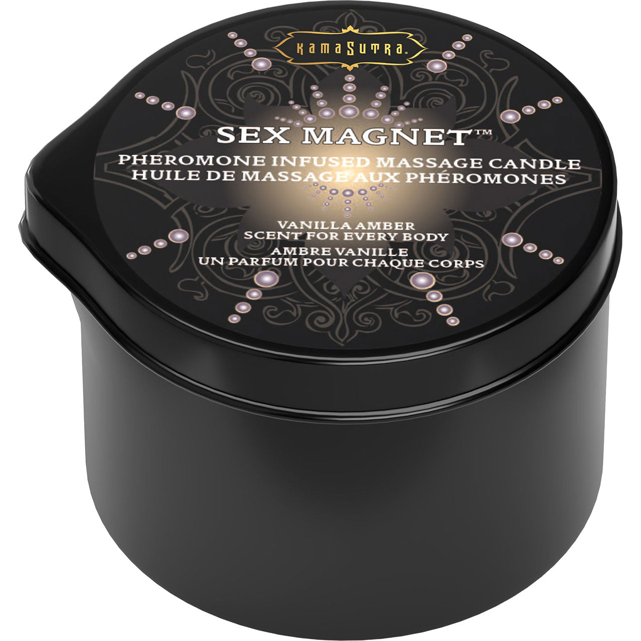 Kama Sutra Sex Magnet Pheromone Massage Candle - Vanilla Amber - 2 oz