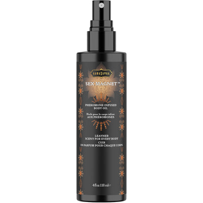 Kama Sutra Pheromone Infused Body Oil Spray 4 oz - Leather