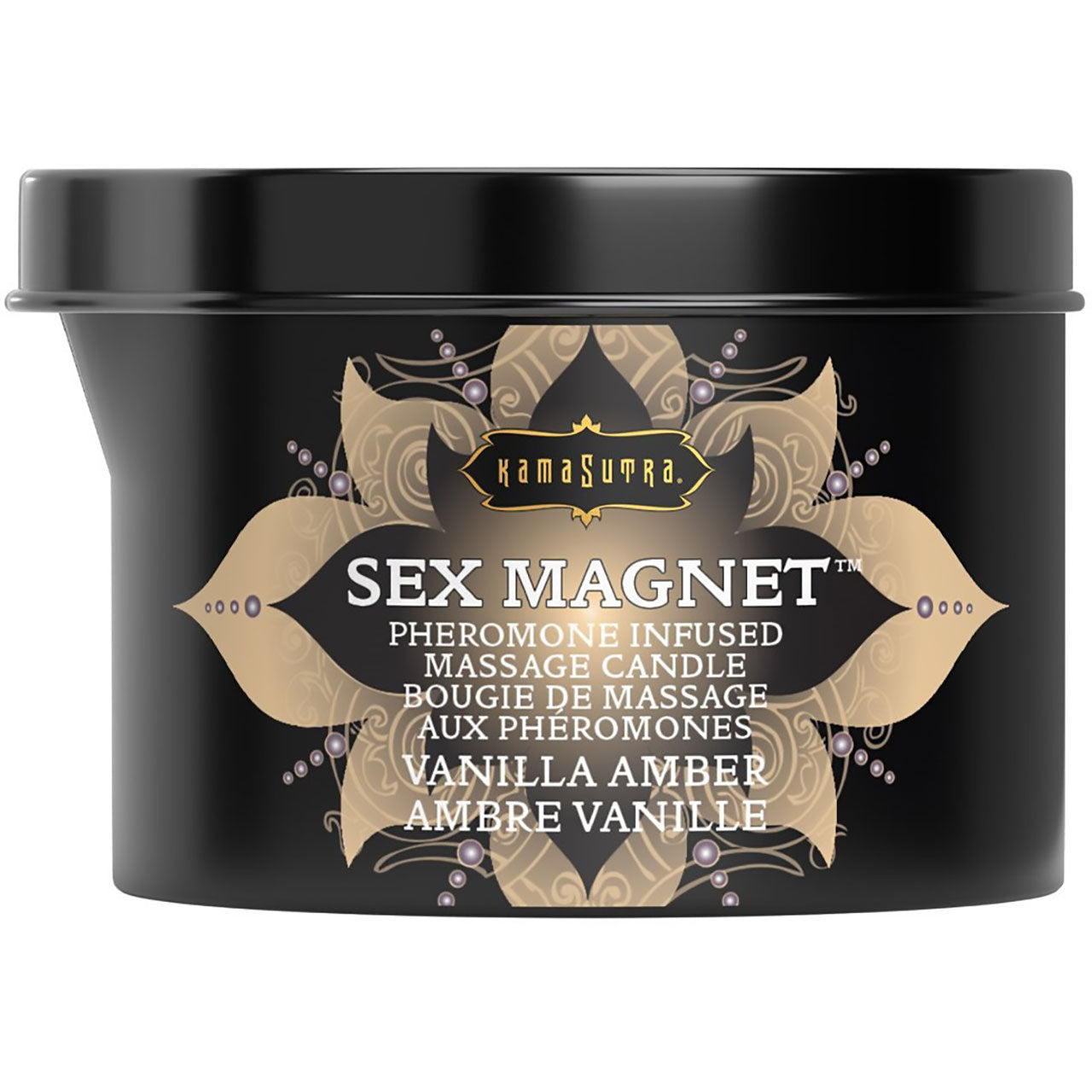 Kama Sutra Sex Magnet Pheromone Massage Candle - Vanilla Amber - 6 oz