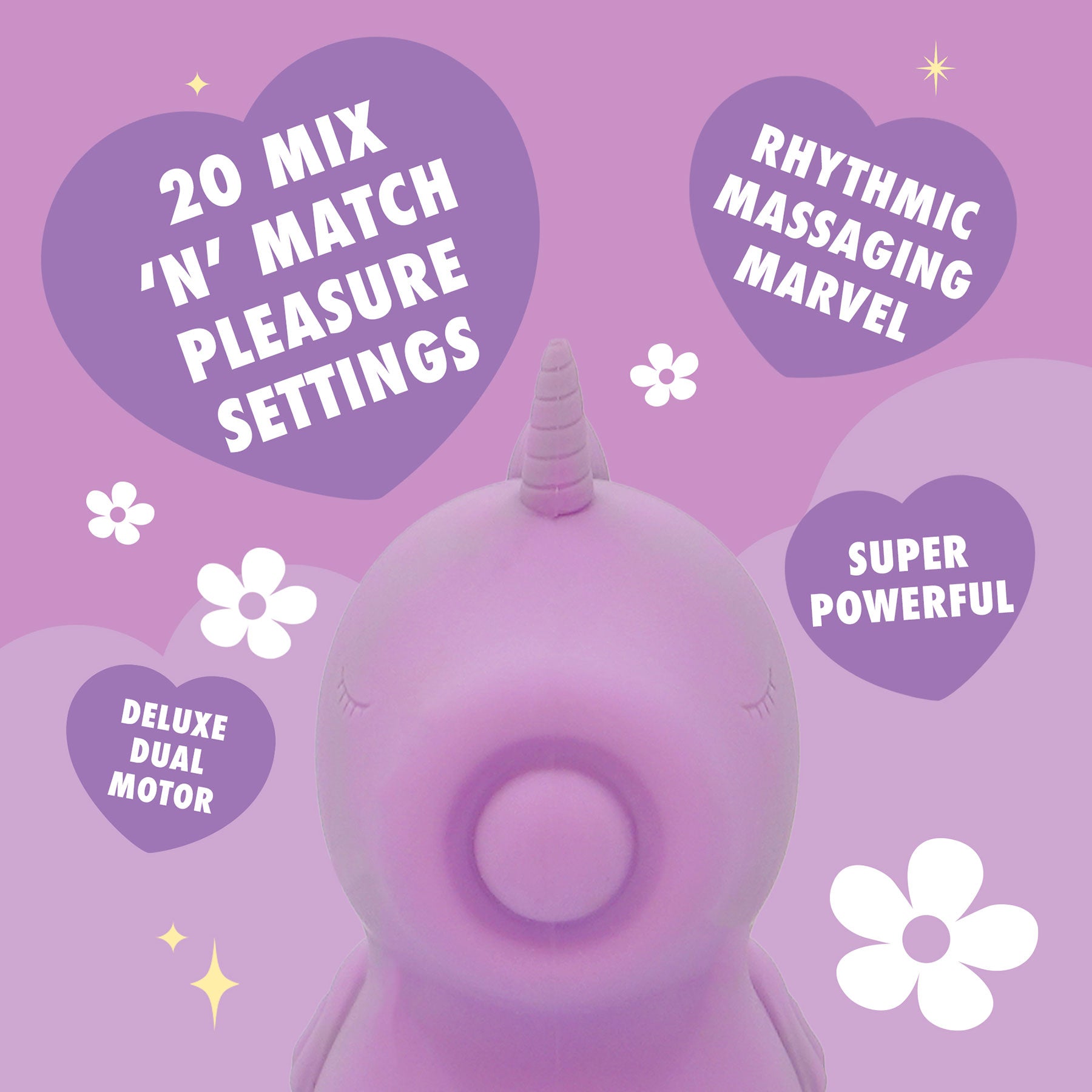 Unihorn Karma Lilac Massaging Silicone Clitoral Vibrator - Purple