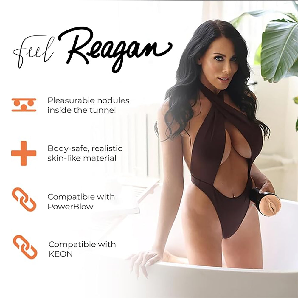KIIROO Feel Reagan Pussy Stroker - Reagan Foxx Penis Masturbator