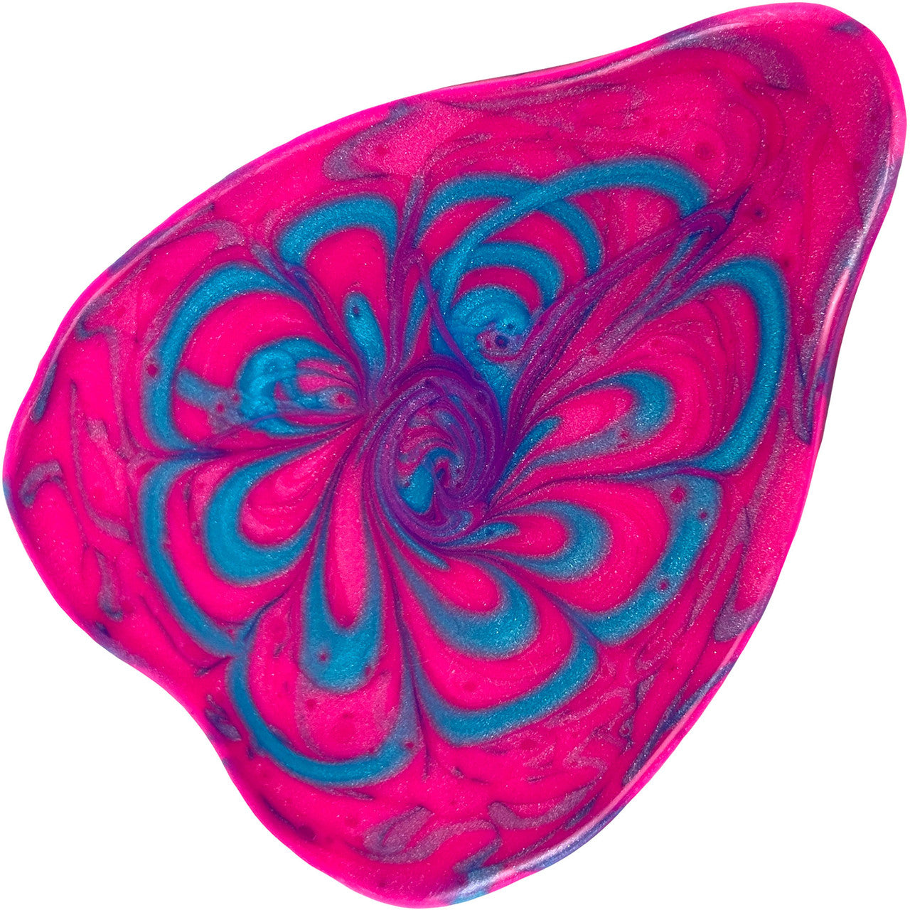 The LaBae Platinum Silicone Labia Heart Shaped Grinder By Uberrime - Indigo To Pink