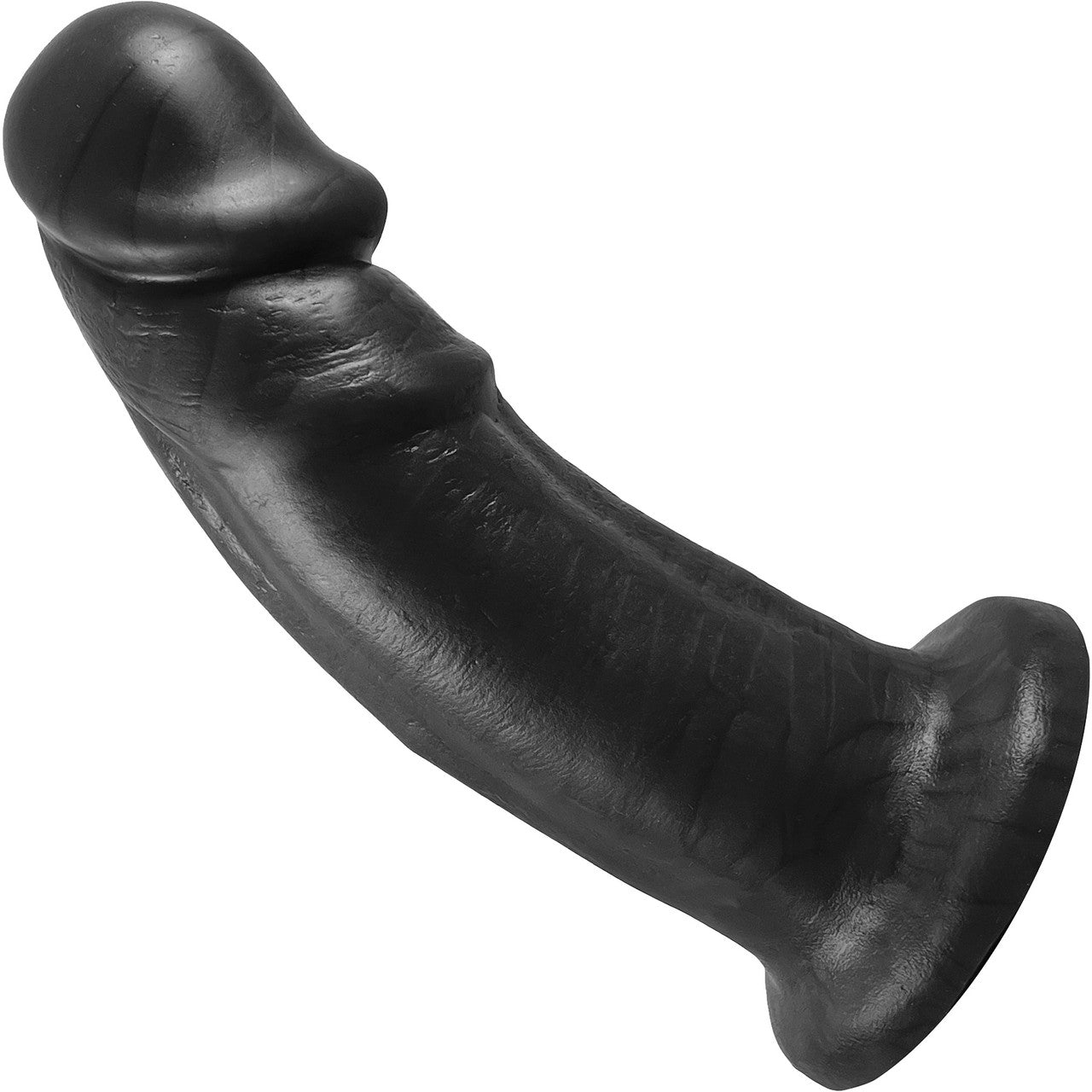 Large Realistic Bent Silicone Dildo By Vixen - Black