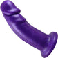 Large Realistic Bent Silicone Dildo By Vixen - Purple