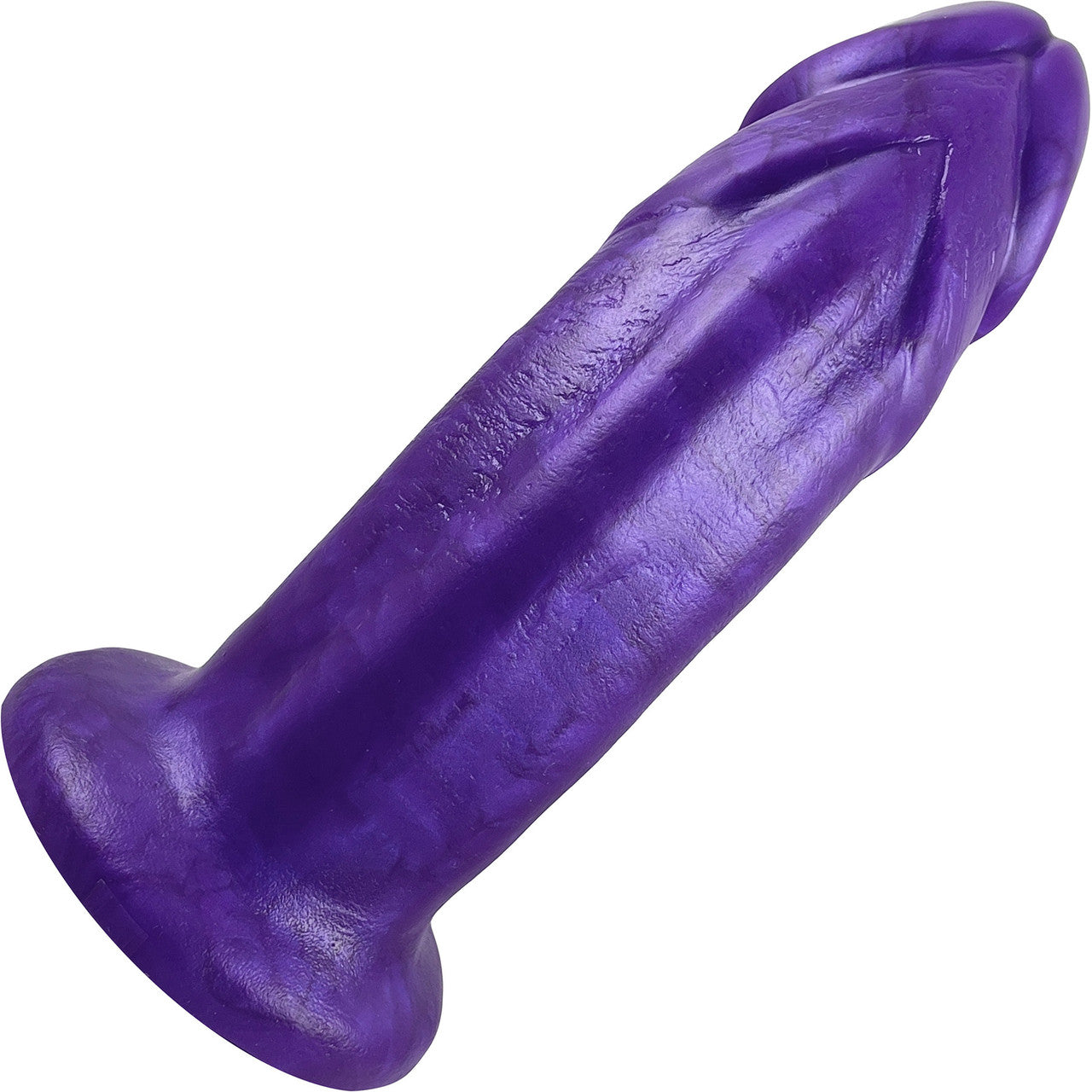 Large Realistic Bent Silicone Dildo By Vixen - Purple