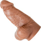 Hankey's Toys Clyde Original 8" Silicone Cock With Balls & Vac-U-Lock Base - Caramel