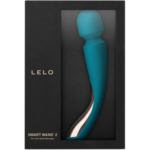 LELO Smart Wand 2 Medium Rechargeable Wand Style Vibrator - Ocean Blue