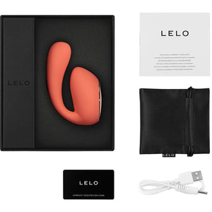 LELO IDA Wave Rechargeable Silicone App Enabled Dual Stimulation Vibrator - Coral