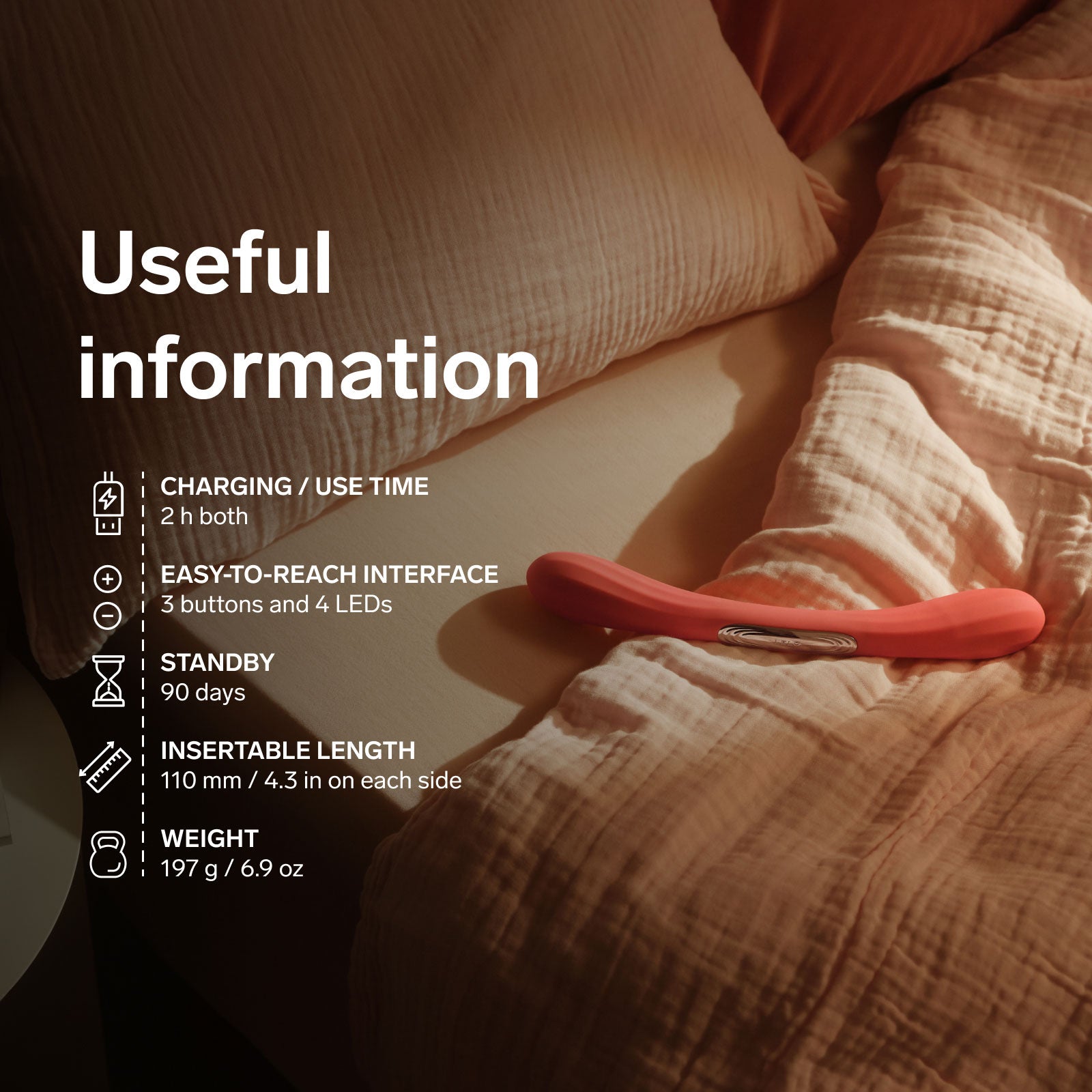 LELO BOOMERANG™ Premium Double Ended Silicone Vibrator For Couples - Useful Information