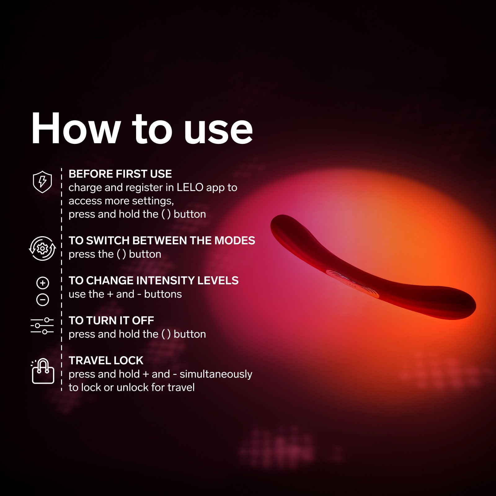 LELO BOOMERANG™ Premium Double Ended Silicone Vibrator For Couples - How To Use