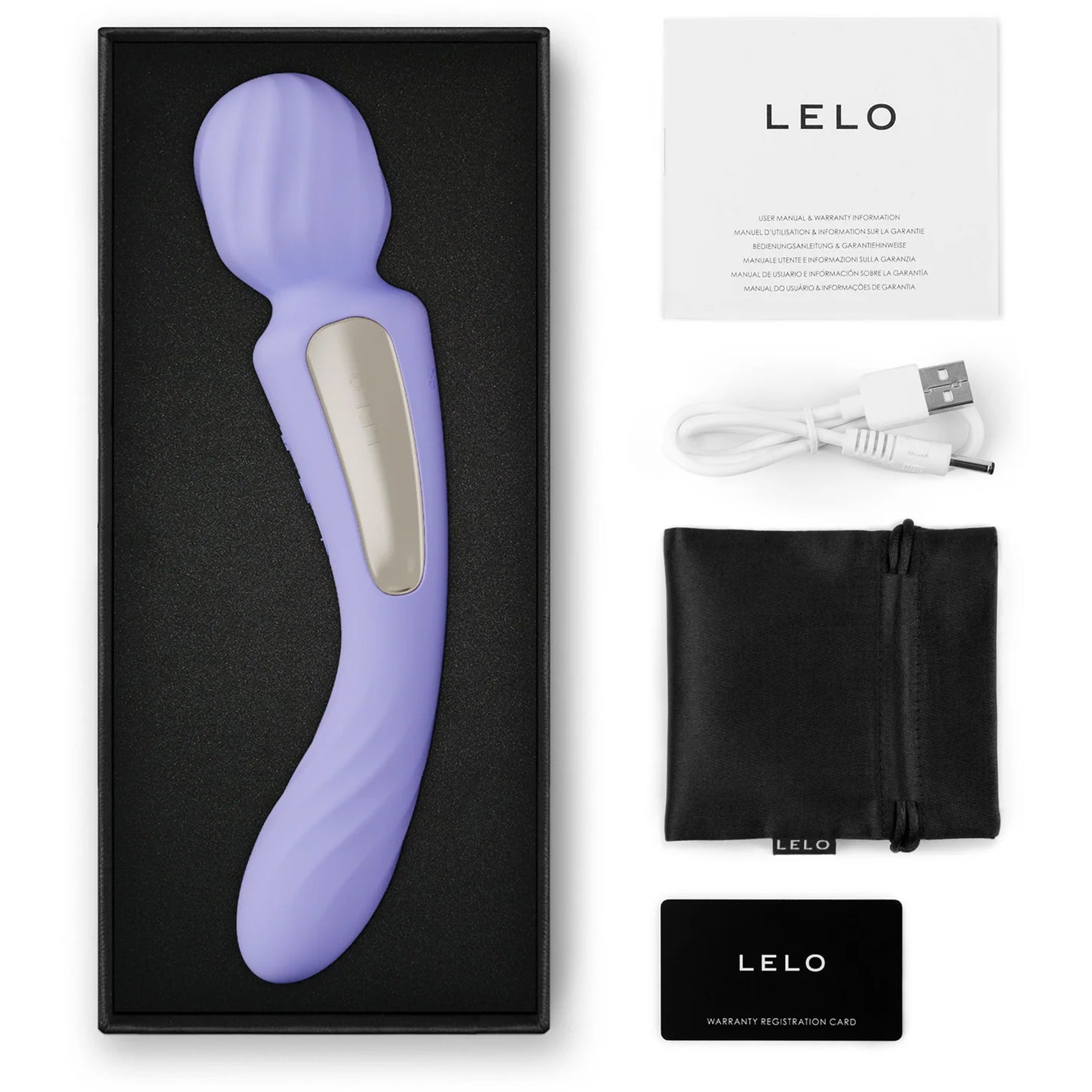 LELO SWITCH™ Double-Sided Silicone Wand Style Vibrator - Lilac